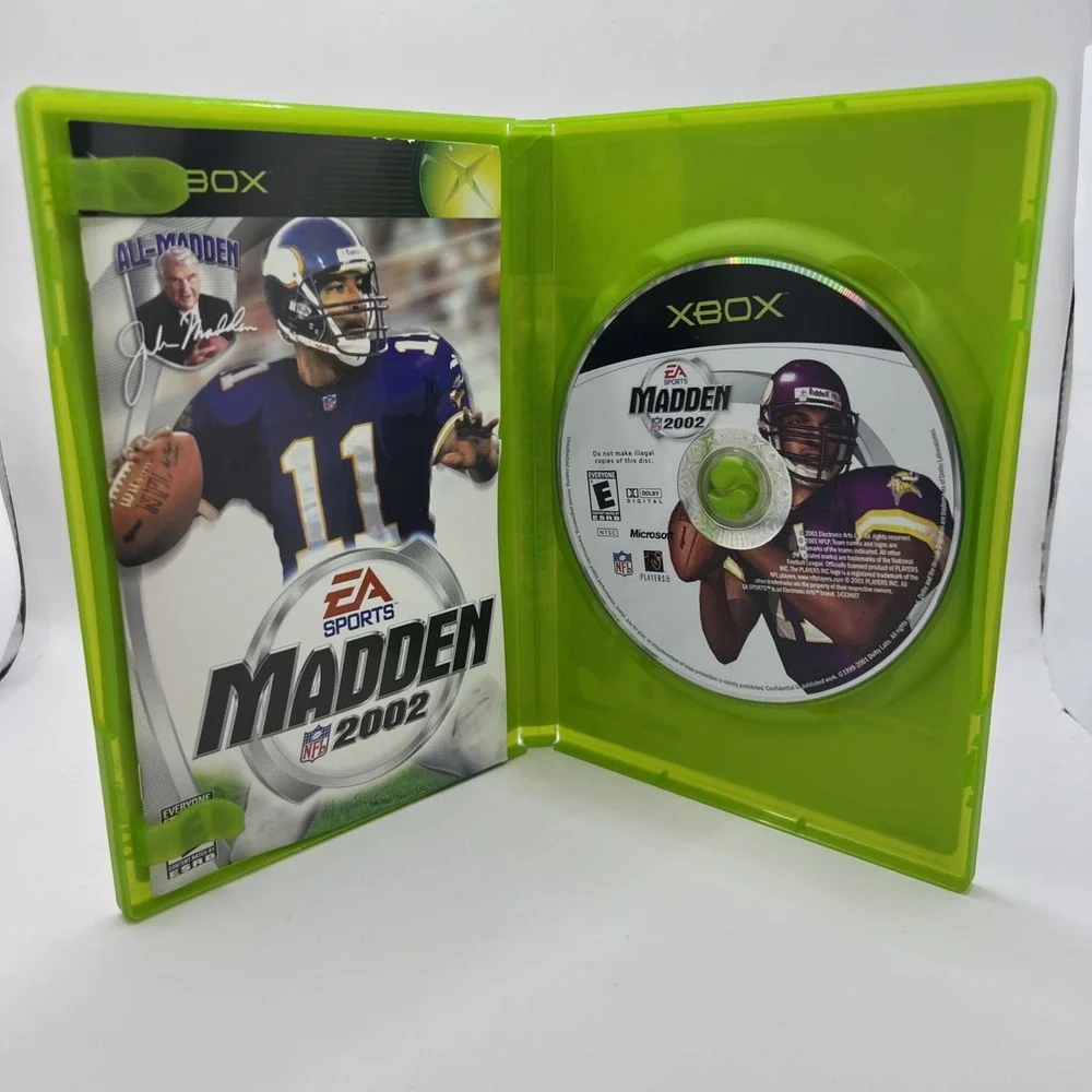 EA Sports Madden NFL 2002 CIB (Microsoft Xbox, 2001) Complete w/ Manual & Cover
